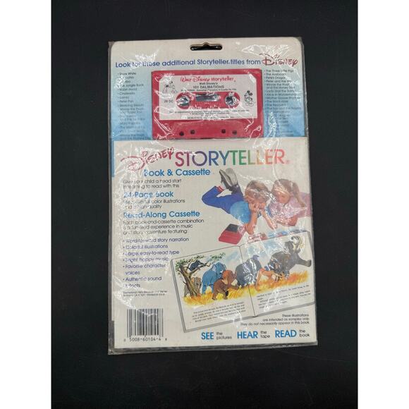 Vintage DISNEY 101 Dalmatians Book on Audio Cassette Read Along Story - Picture 6 of 8